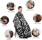Men Women Adults Black White Stripes American USA Flag Salon Haircut Capes, Lightweight Hairdressing Haircut Apron for Hairdressers, Profession Barbershop Supplies