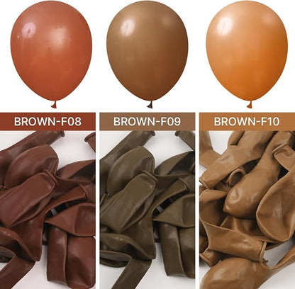 PartyWoo Dark Brown Balloons 140pcs Boho Neutral Coffee Tan Color | 18 12 10 5 - Image 5