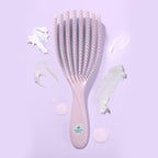 Nature Spell FlexiFlow Detangling Hair Brush, Flexible Strands for Gentle Brushing, Eliminates Knots & Reduces Breakage, Suitable for All Hair Types, Purple