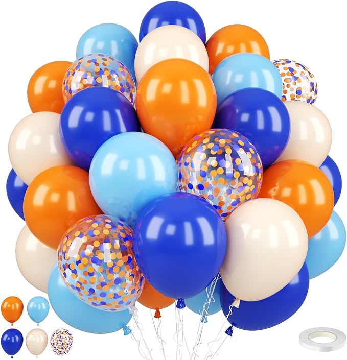 Blue and Orange Balloons Set by Paready