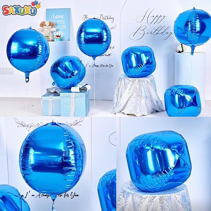Dark Blue Balloons Foil, 22Inch Metallic Blue Balloons, Big Round Ball Balloon - Image 9