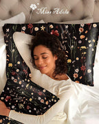 2 Pack Mulberry Silk Pillowcase for Hair and Skin - Standard Size 20 x 26 Inches with Hidden Zipper BK Grow Flower 19 Momme Soft Sleeping Silk Pillow Case for Women, Moms