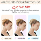 Large Messy Bun Hair Piece Curly Synthetic Extensions Scrunchies Fake Chignon Updo Hairpieces for Women Jet Black