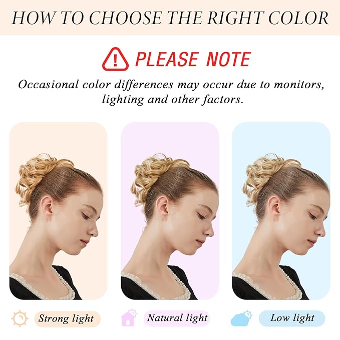 Large Messy Bun Hair Piece Curly Synthetic Extensions Scrunchies Fake Chignon Updo Hairpieces for Women Darkest Brown