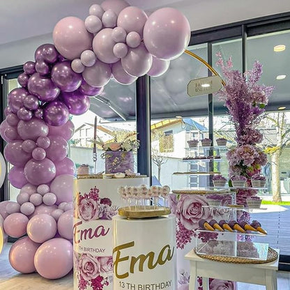 PartyWoo Dusty Purple Balloons 50pcs Lavender Boho Neutral Color | Balloons - Image 8