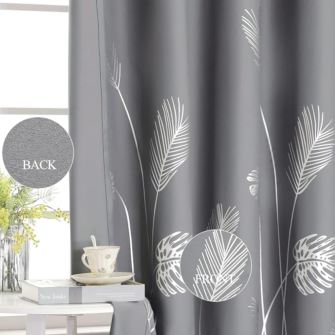 Grey Blackout Curtain for Dining Room 100W x 96L Inch Long Thermal Insulated - Image 5