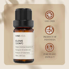 VINEVIDA Clove Essential Oil - 10 mL Undiluted Leaf Oil - DIY Candle Scents - Safe for Soap Making