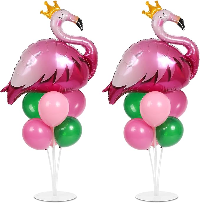 2 Sets Summer Tropical Flamingo Balloon Column Stand Kit by Naozinebi
