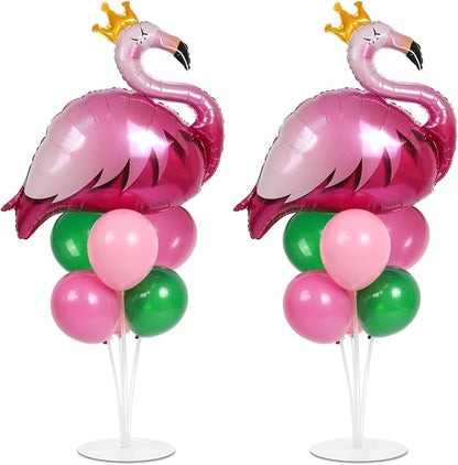 2 Sets Summer Tropical Flamingo Balloon Column Stand Kit by Naozinebi