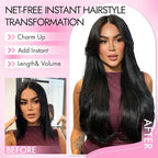 Isaic Hair Toppers for Women 24 Inch Synthetic Hair Pieces, 360° Clips In and Adjustable Bandage Layered Toppers, Toppers Hair Pieces Add Volume for Thinning Hair and Daily Use(Natural Black)