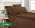 King Pillowcases by Pure Bamboo, Genuine 100% Organic Viscose Derived from Bamboo, Luxuriously Soft & Cooling, Double Stitching, Envelope Closure (2 King Pillowcases, Coconut Husk)