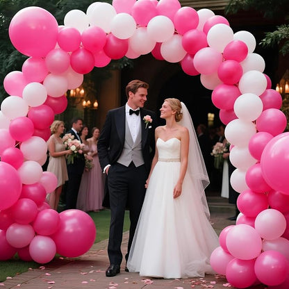 Hot Pink Balloon Arch Kit 111Pcs 18 12 5 Inch Latex Party Balloons Garland - Image 5