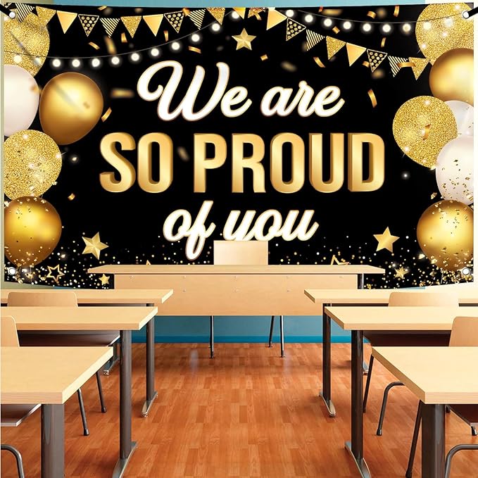 KatchOn Black We are So Proud of You Banner 72x44 Inch | Graduation Banner - Image 7