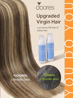 DOORES Balayage Chocolate Brown to Honey Blonde 20 Inch 50g 20pcs Remy Human Hair Extensions Silky Straight Natural Tape in Hair Extensions