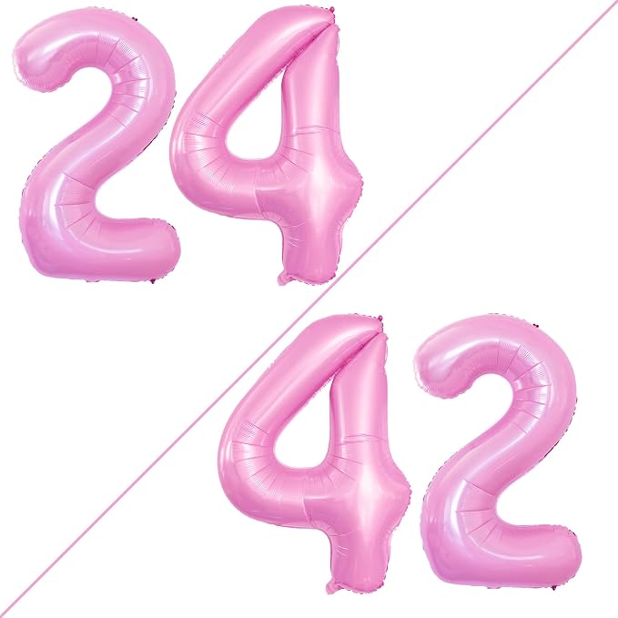 Number 24 Balloons for 24th Birthday Party Decorations, 42 Inch Jumbo Foil - Image 2