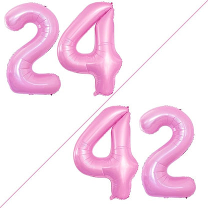 Number 24 Balloons for 24th Birthday Party Decorations, 42 Inch Jumbo Foil - Image 2