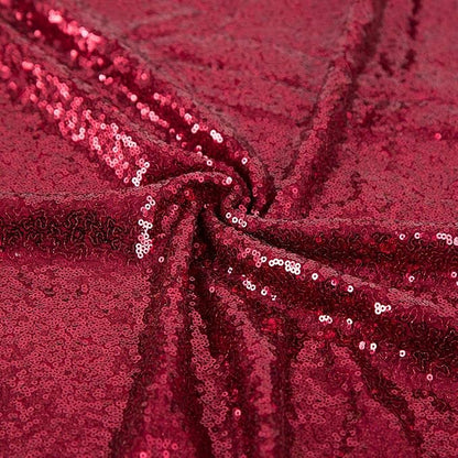 JYFLZQ Burgundy Sequin Backdrop Curtains 7ft x 7ft 1 Panel Glitter Photo Booth - Image 5