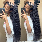 Deep Wave Human Hair Wig - Lace Front, 180% Density, Curly, Wet & Wavy, 13x4 HD Lace Frontal, 18 Inch Glueless, Pre Plucked