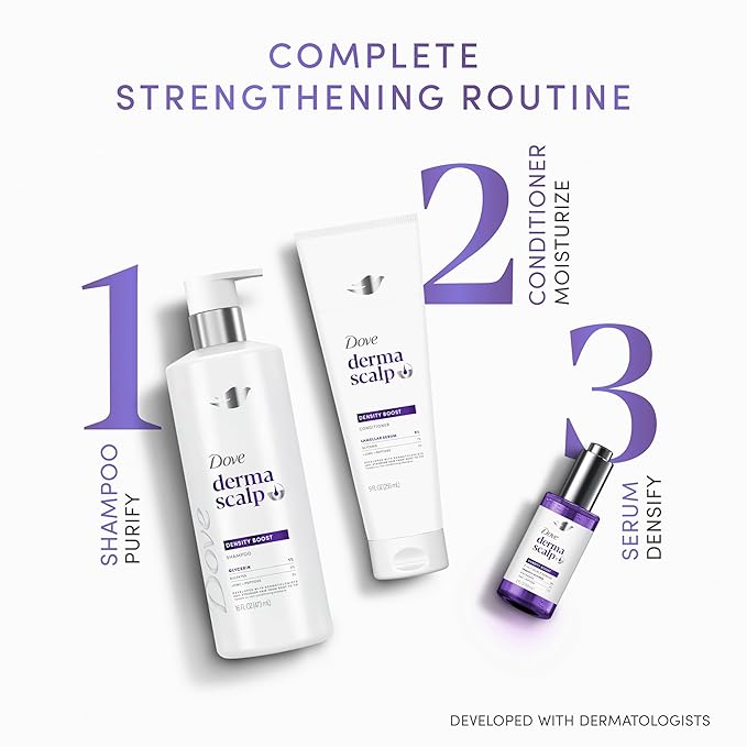 Dove Derma Scalp Conditioner 1 ct Density Boost for 4x More Visible Fullness, with Glycerin, 9 oz