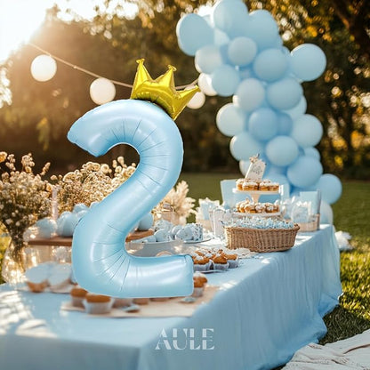 AULE 40 Inch Big Light Blue 2 Balloon Number - Image 5