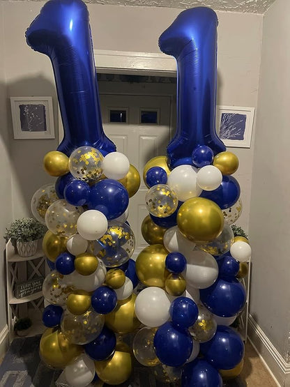 Number Balloons Blue Number 1 for 1 11 Birthday Party Decorations, 40 Inch | - Image 3