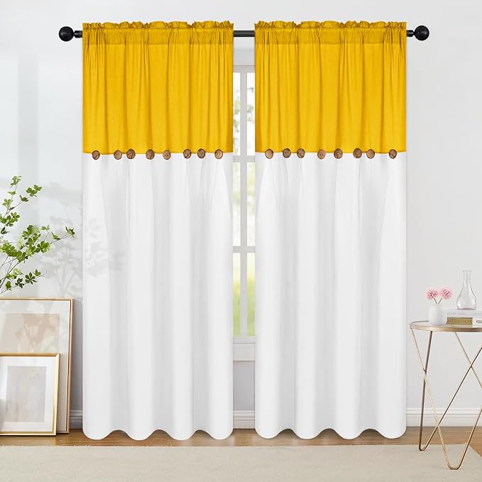 Farmhouse Cotton Linen Curtains by FRAMICS