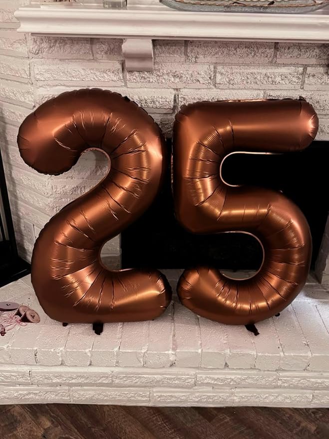Dark Brown Number 2 Balloon 40 inch, 2nd Birthday Party Balloons Decorations | - Image 4