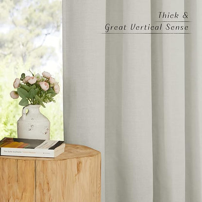 NICETOWN Linen Curtains 96 inches Long - Image 5