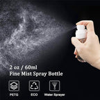 Cosywell Travel Spray Bottle TSA Approved 2oz 60ml 3 Pack Leak Proof Fine Mist Spray Bottles Empty Plastic Refillable Spray Bottle for Perfume Essential Oils Toners Rose Water Cosmetics(3Clear)