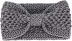 DRESHOW Knit Crochet Headband for Women Ear Warmer Soft Turban Stretch Warmer Headbands Winter Fashion Head Wrap