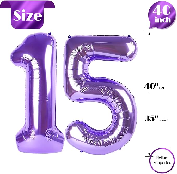 Purple 15 Balloon - Image 5