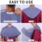 Beard Bib, Beard Apron Foldable Multi-Purpose Shaving Bib, Apron for Men for All Men'S Gifts (grey)