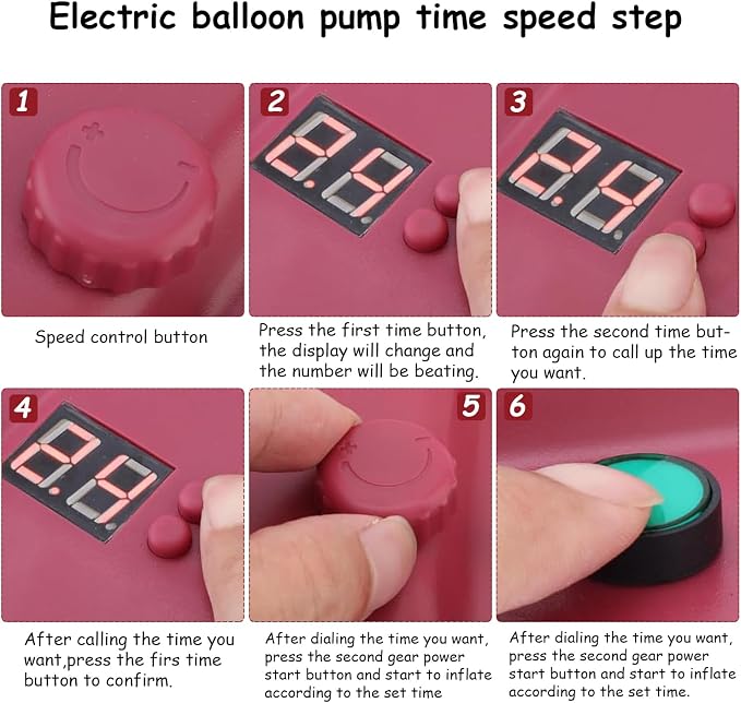 Electric Balloon Blower Pump Portable Electric Air Balloon Pump Dual Nozzle - Image 6
