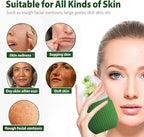 XHJRI Ice Roller Massager for Face, Eyes and Neck - Naturally Condition Skin, De-Puff Eye Bags, Reduce Migraine Pain - Reusable Silicone Ice Mold (Green)