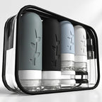 16 Pack Travel Bottles Set - TSA Approved Leak Proof Silicone Squeezable Containers for Toiletries, Conditioner, Shampoo, Lotion & Body Wash Accessories (Black)