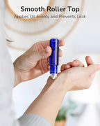ULG Essential Oil Roller Bottles 48 Pack 10ml Cobalt Blue Glass Empty Bottles with Stainless Steel Roller Balls (10 Extra Roller Balls, 4 Openers, 4 Droppers, 48 Waterproof Labels)