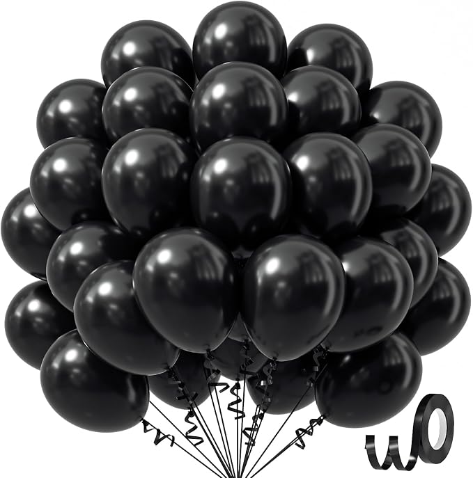 Awenztech Black Balloons 12 inch by Awenztech