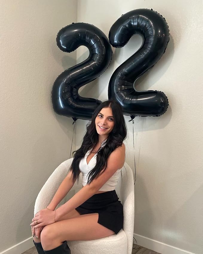 Black Number 40 Balloon 40 Inch - Image 7