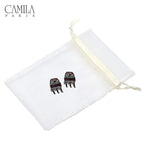 Camila Paris NV123 French Hair Clip for Women, Small Set of 2 Tortoise Girls Hair Claw Clips Jaw. Fashion Durable Styling Hair Accessories for Women, Strong Hold No Slip Grip, Made in France
