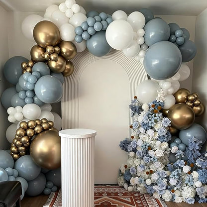 Dusty Blue Balloon Arch Kit, Wedding Decorations - Image 9