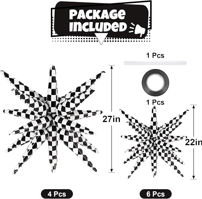 10 Pcs Star Balloons Explosion Balloons Foil Cone Balloon Magic - Image 2