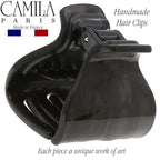 Camila Paris CP3262 French Hair Clip for Women for Long Curly Wavy Hair, Gray, Girls Hair Claw Clips Jaw Fashion Styling Hair Accessories for Women, Strong Hold No Slip Grip, Made in France