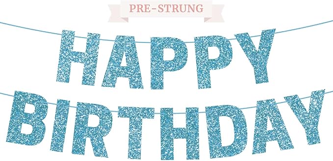 Pre-Strung Happy Birthday Banner by PerfectOccasion