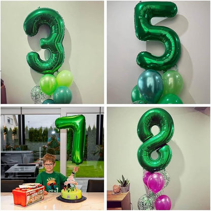 Number 50 Dark Green Balloons 40 Inch Giant Green 50 Numer Foil Helium Balloons - Image 6