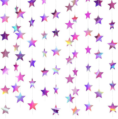 Patelai Glitter Star Garland Banner 2026 Graduation Decor 130 Feet Star Hanging by Patelai