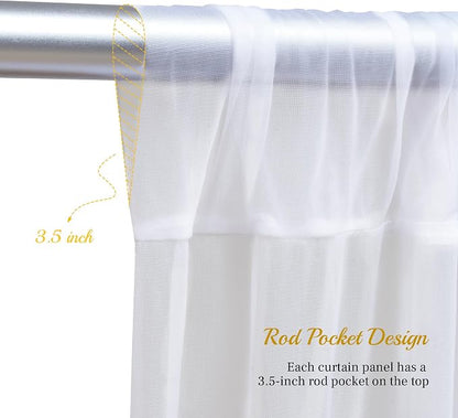 10x10ft White Tulle Backdrop Curtain - Image 6