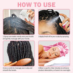 Rose Water for Hair Loc Spray Refreshing for Locs - Braid Oil for Soothes Moisturizes Dry & Itchy Scalp Braiding Scalp Oil for Twists - Loc Brush for Dreads Comfortable Massage Comb & Braid Bonnet