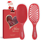 Christmas Gift for Women & Teen Girls, Stocking Stuffers – AIMIKE 2pcs Painless Detangler Hair Brush Set with Soft Bristles, Extra Gentle Wet & Dry Brush for Fine or Sensitive Hair