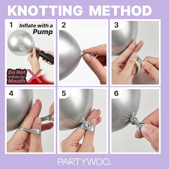 PartyWoo Lavender Balloons 99pcs Light Pastel Purple Lilac Color | 36 18 12 10 - Image 7