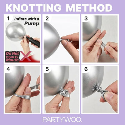 PartyWoo Lavender Balloons 127pcs Light Pastel Purple Lilac Color | 36 18 12 10 - Image 7